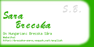 sara brecska business card
