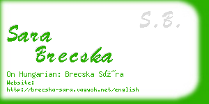 sara brecska business card